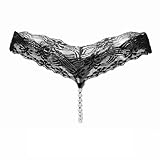 EROSPA® Perlen-G-String Spitze Slip Ouvert - Damen - One Size (S-L) -...