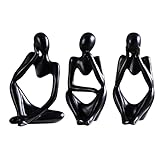 Denker Skulptur Deko,3 Stück Abstrakte Kunst Figuren Statuen Deko für...