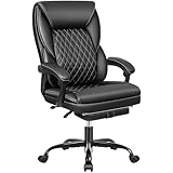 PEAKLIMB Bürostuhl Schreibtischstuhl Ergonomisch, Chefsessel PU-Leder mit...