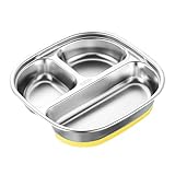Edelstahl-Baby-Saugnapfteller – 3 Abschnitte Diätkontrolle Speiseteller...