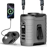 6-in-1 Taillen Clip Ventilator, Ventilator Akku 10000 mAh,5...