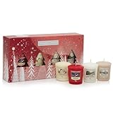 Yankee Candle 4 Votive Gift Candle, Wachs, Original Votivkerzen Set, 4