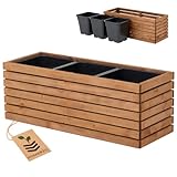 Blumenkasten Holz für Garten Balkon Terrasse Hochbeet Blumentopf XXL...