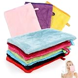 10 Stück Mikrofaser Waschlappen, Wiederverwendbar Waschhandschuh Körper,...