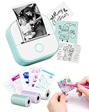 Memoking Mini Drucker - T02 Mini Drucker für Smartphone Mini Thermodrucker...