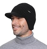 Wmcaps Wintermütze mit Ohrenschützern, Strickmütze für Herren Dickes...