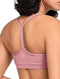 Yvette Damen Sport BH Yoga bra Spaghetti Y-Rücken Top Gepolstert Ohne...