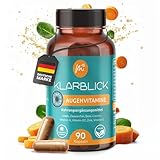 Klarblick Augenvitamine hochdosiert (90stk.) Vegan, Glutenfrei & ohne...