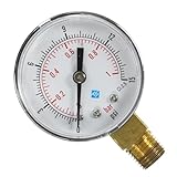 iplusmile Druckluft Manometer Bar Manometer Druckanzeige Gasdruckmesser...