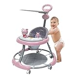 WOLEGM Baby Lauflernhilfe, Faltbarer Baby Walker Höhenverstellbarer...