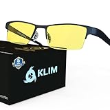 KLIM Optics - Blaulichtfilter Brille - NEU 2024 - Hoher Schutz - Gaming...