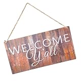 Yardenfun Willkommen Holzschild Handgefertigtes Wanddekor für...