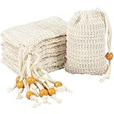Seifensäckchen Bio, 10 Stück Seifensack Zum Duschen aus 100% Sisal...