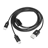 RIIEYOCA Multi-Ladekabel, 2 in 1 USB 2.0 A auf USB Typ C und...