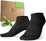 PAIXX Premium Bambus Sneaker Socken 8er Pack, 43-46 & 39-42, Herren & Damen...