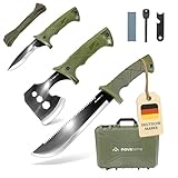 Dönges Survival Set mit Axt, Messer, Machete mit Säge, Spaltaxt,...