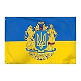 Dinntty Ukrainische Flagge, 150 x 90 cm, lebendige Farbe, ukrainische...