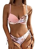 GORGLITTER Bikini Damen Push Up Bikini Mit Bügel Set Badeanzug Mit...