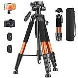 JOILCAN Kamera Stativ, 187cm Fotostativ mit Abnehmbar Kopf, Camera Tripod...