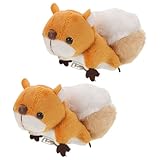 SAFIGLE 2 Stück Eichhörnchen-Anstecknadel: Plüsch-Tierbrosche –...