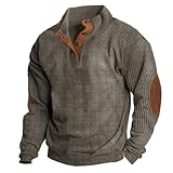 Modische Herren-Pullover, Knopfleiste, langärmelig, Sweatshirt, bedrucktes...