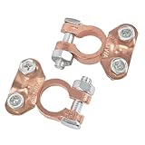 2 Paar Batterie Polklemmen, Batterieklemmen Massiv, Autobatterie + Plus -...