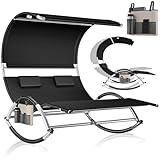 KESSER® Doppel-Sonnenliege Doppelliege mit Sonnendach, Kopfkissen Tasche...
