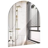 ROYUEXT Bogenspiegel selbstklebend fürs Badezimmer, 40×30cm rahmenloser...