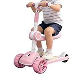 Kinderroller, Elektroroller, Verstellbarer 2-in-1-Sitz, rutschfest mit...