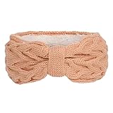Warme Winter-Stirnbänder mit Schleife, für Damen, Zopfgehäkelt, Turban,...