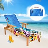 Oemmn Ozean Schonbezug für Gartenliege Mikrofaser Schnelltrocknend...