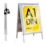 Office Marshal Kundenstopper DIN A1 - mit Alu Rahmen 25mm - beidseitig für...