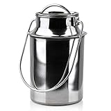 ORION Milchkanne 1,5L - Milchkännchen Edelstahl mit Steckdeckel und...