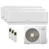 Green electric/argoclima - klimaanlage tri-split 12+12+12 btu wifi r32...