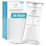 Health Press® Auffangbeutel 25 Stück – Brechbeutel mit Mundstück –...