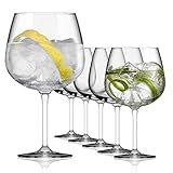 Sahm Bauchiges Gin Gläser Set (6 STK) - Große Ballon Gläser -...