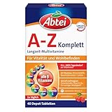 Abtei A-Z Komplett Langzeit-Multivitamine - 24 Vitamine und Mineralstoffe -...