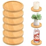 RAFIYU 6 Stücke Kerzenhalter Stumpenkerzen, Runde Kerzenteller Untersetzer...