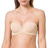 Iris & Lilly Damen Trägerloser BH Mikrofaser, Beige, 80B