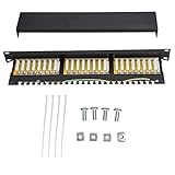 FUZHUI 24-Port-Netzwerkkabel-Patchpanel, abgeschirmter Typ mit abnehmbaren...