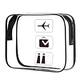 Oderra Kulturbeutel Transparent, 1 Stück Kosmetiktasche, TSA-geprüft...