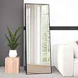 AUFHELLEN Ganzkörperspiegel 165x60cm mit Schwarz Metallrahmen Standspiegel...