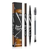 Augenbrauenstift Wasserfest, 2-in-1 Dual-Ended Microblading Eyebrow Pencil,...