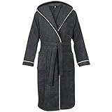 LAYNENBURG Bademantel Herren Frottee - Kapuze - Lang - 100% Baumwolle...