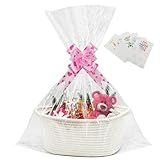 Geschenkkorb Baumwollkörbe mit Zugschleifen Taschen und Geschreddertem...