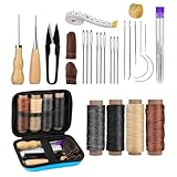 Rrlihjgu Nähset für Leder, Handnähnadel-Set, Lezna E, Werkzeuge und...