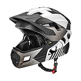 ROCKBROS Kinderhelm Integriert Fahrradhelm Kinder Jugend Fullface Helm mit...