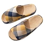 SOIMISS Sommer Herren Hausschuhe Offen Atmungsaktiv Rutschfest Leinen...