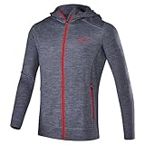 Black Crevice Herren Merino Kapuzenjacke, grau, XL