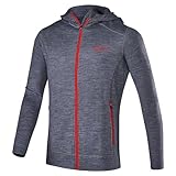 Black Crevice Herren Merino Kapuzenjacke, grau, L